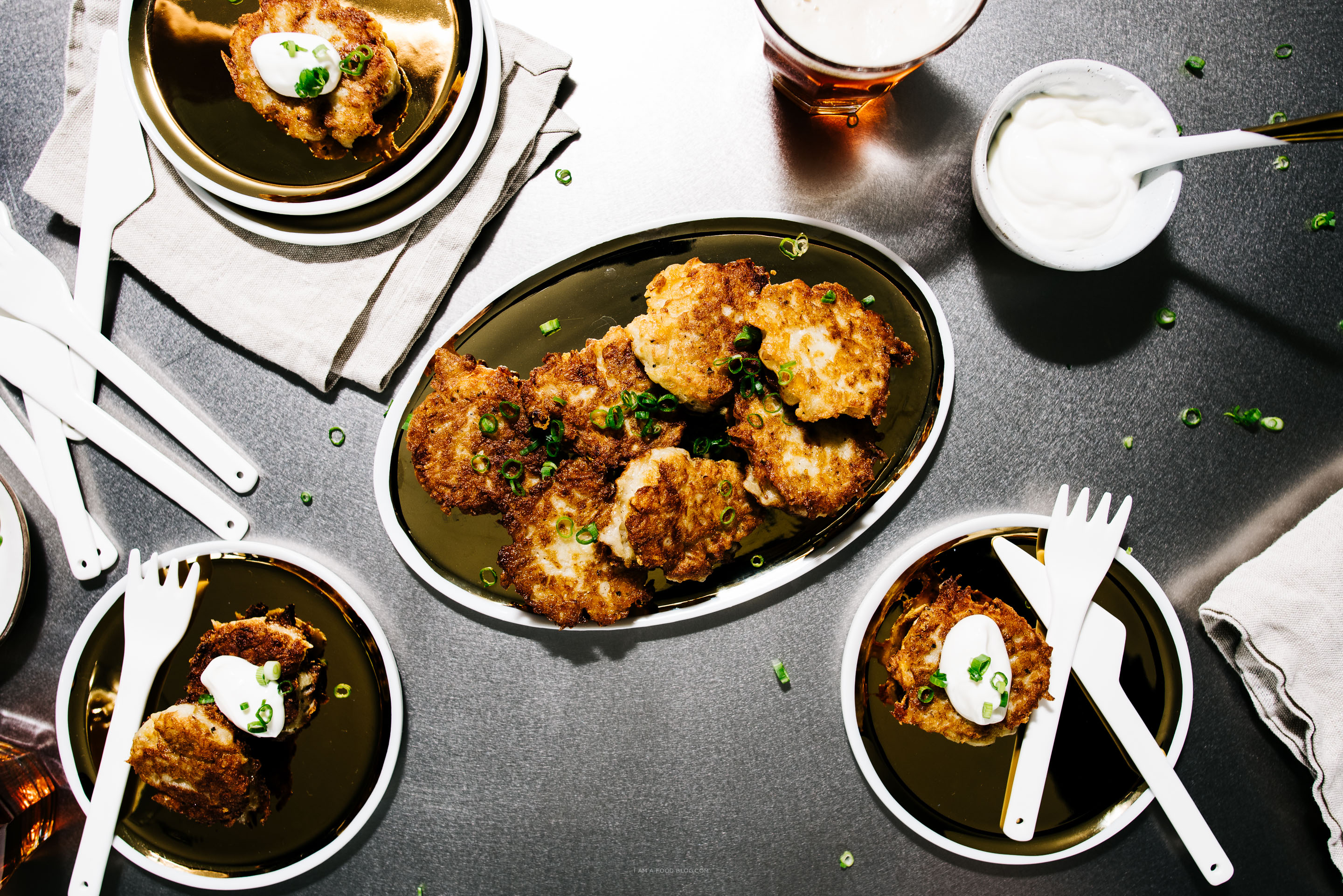 smoked gouda potato pancakes - www.iamafoodblog.com