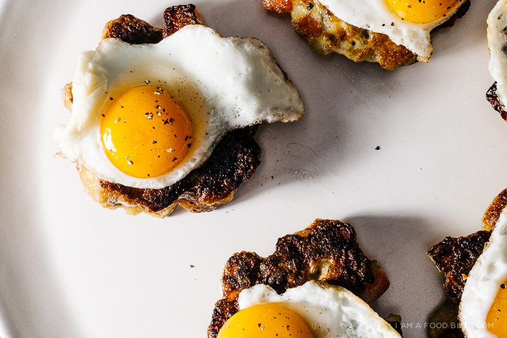crispy stuffing cakes with quail eggs - www.iamafoodblog.com