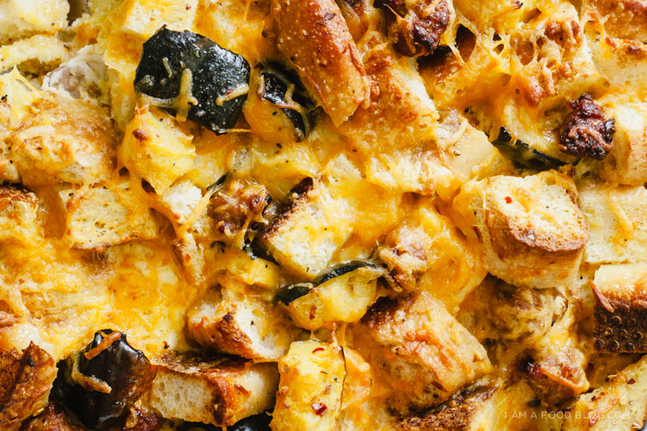 roasted acorn squash breakfast bread pudding - www.iamafoodblog.com