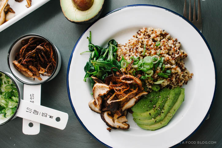 Shiitake Quinoa Salad Recipe - www.iamafoodblog.com