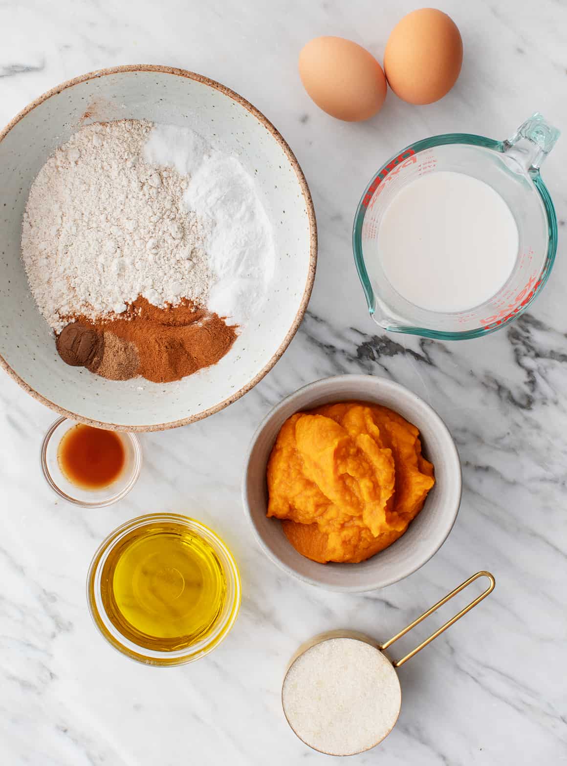 Pumpkin bread recipe ingredients