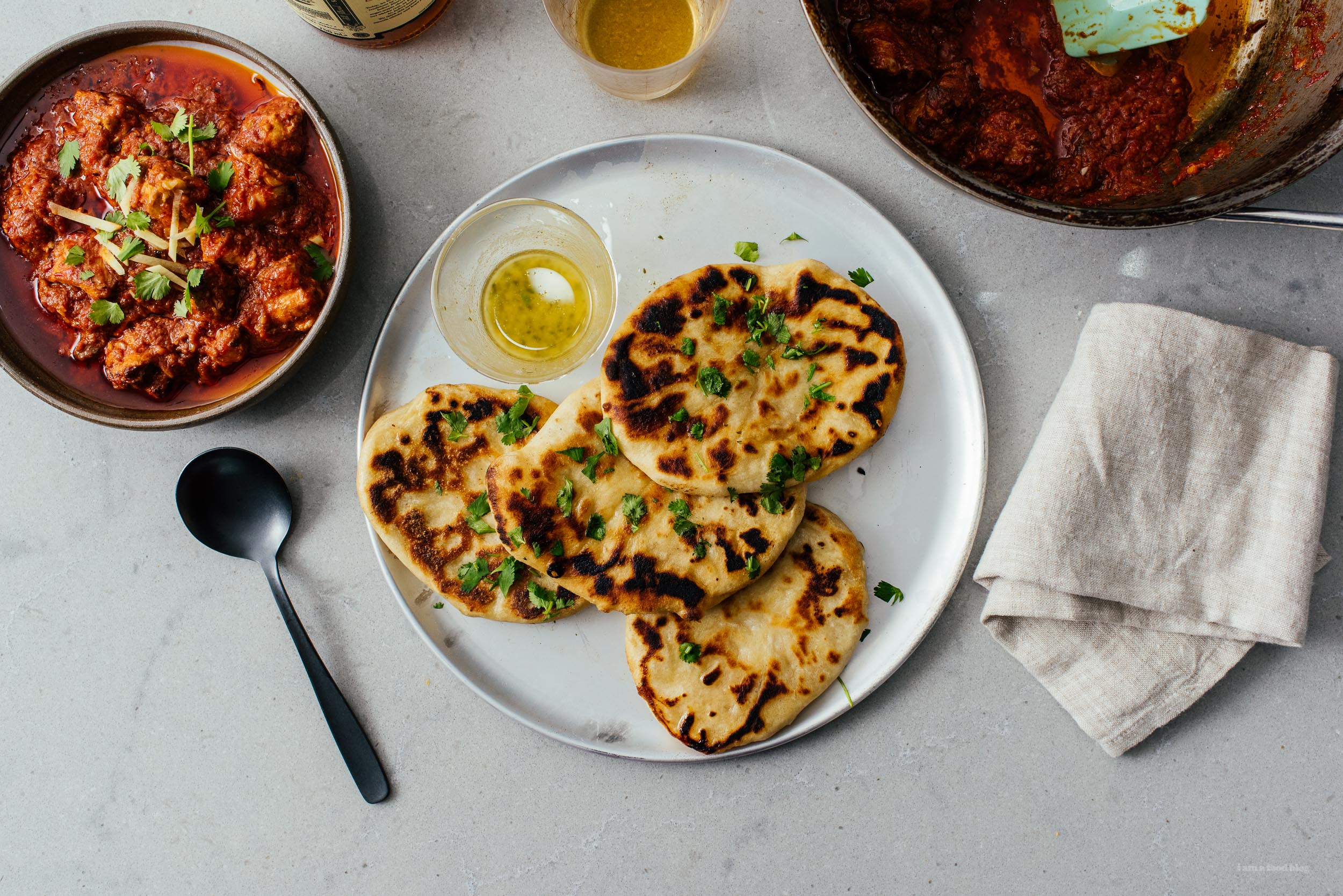 No Yeast Cheesy Naan Bread | www.iamafoodblog.com
