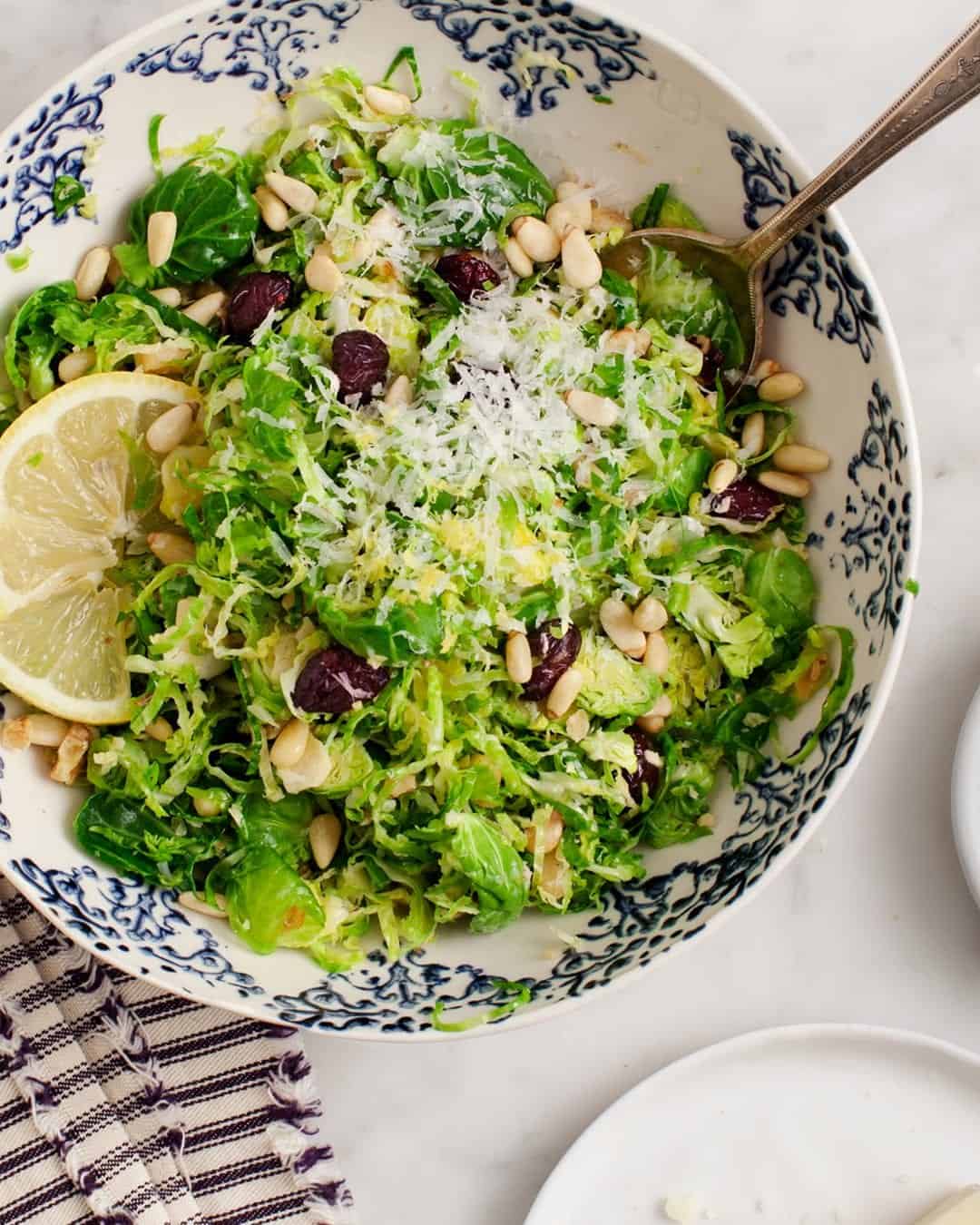 Thanksgiving side dishes - Shaved Brussels sprout salad
