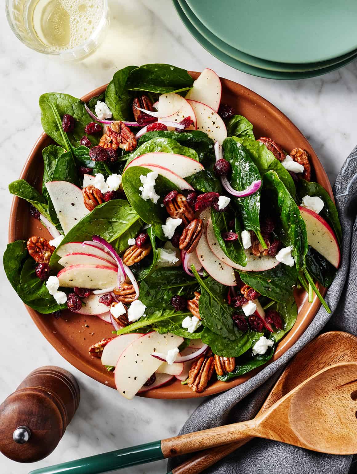Best Thanksgiving sides - Spinach salad