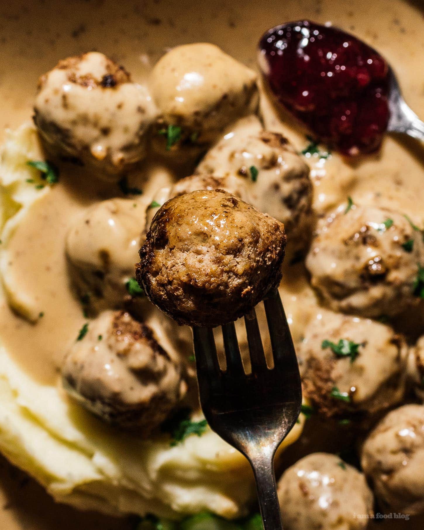 Swedish Meatballs with Cream Sauce | www.iamafoodblog.com