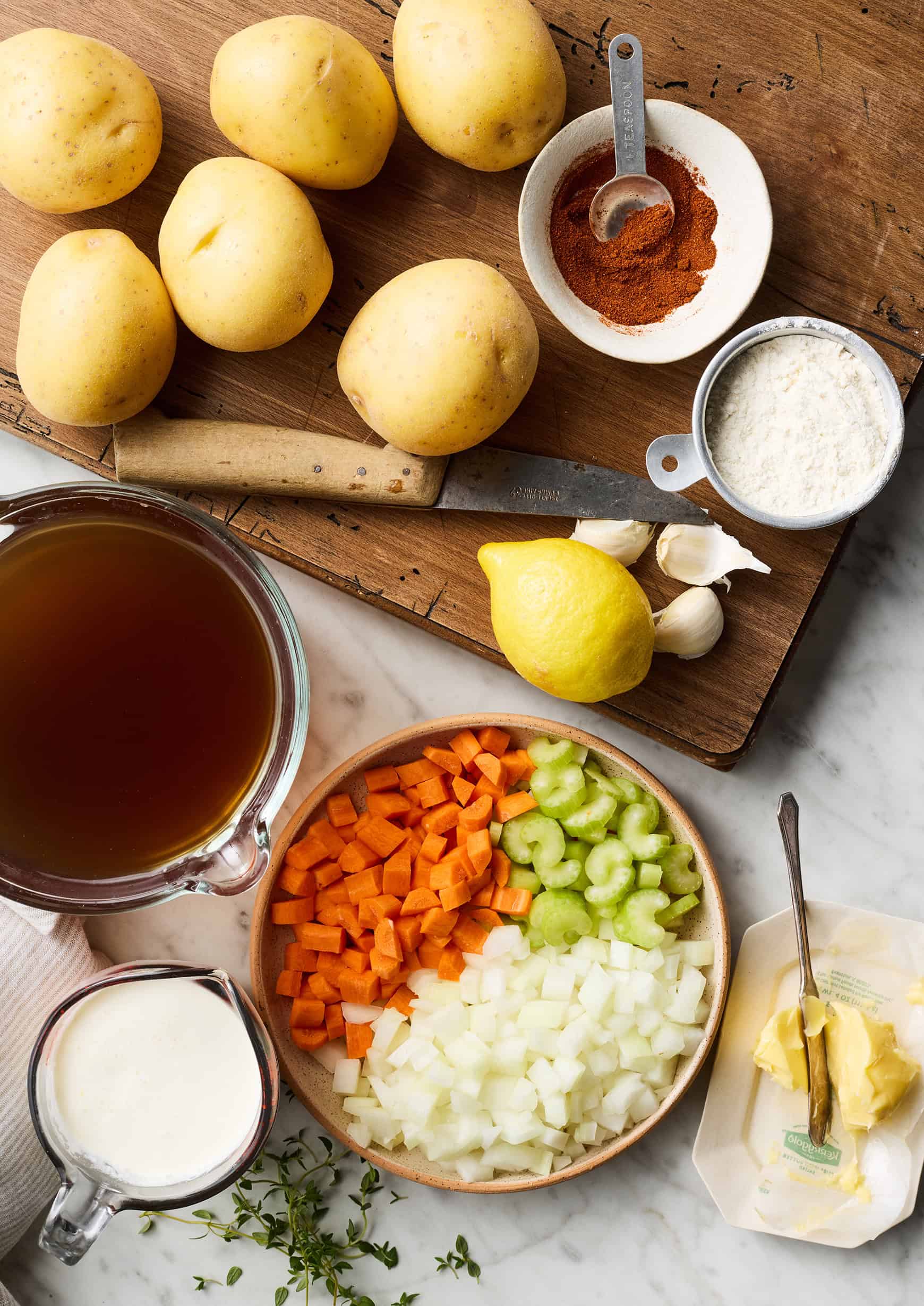 Potato soup recipe ingredients