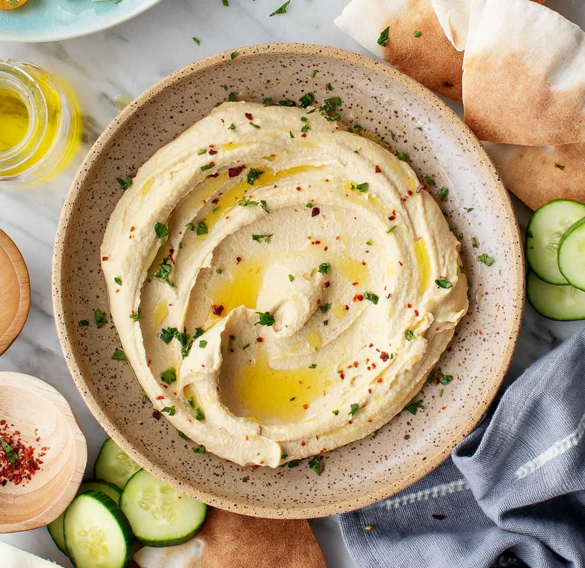Homemade hummus
