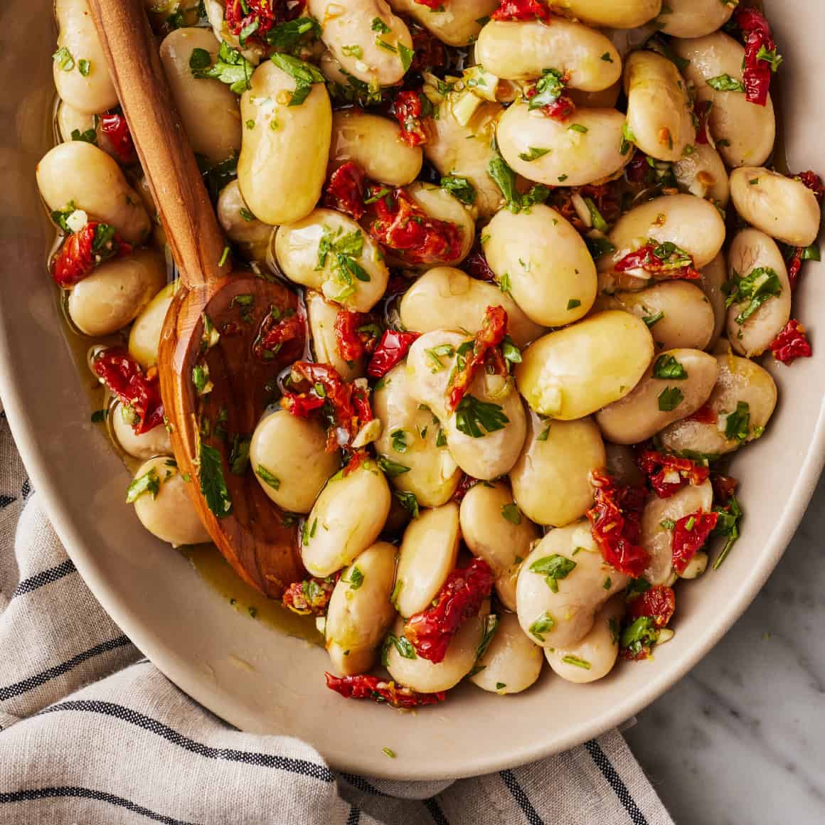 Best holiday appetizers - marinated gigante beans