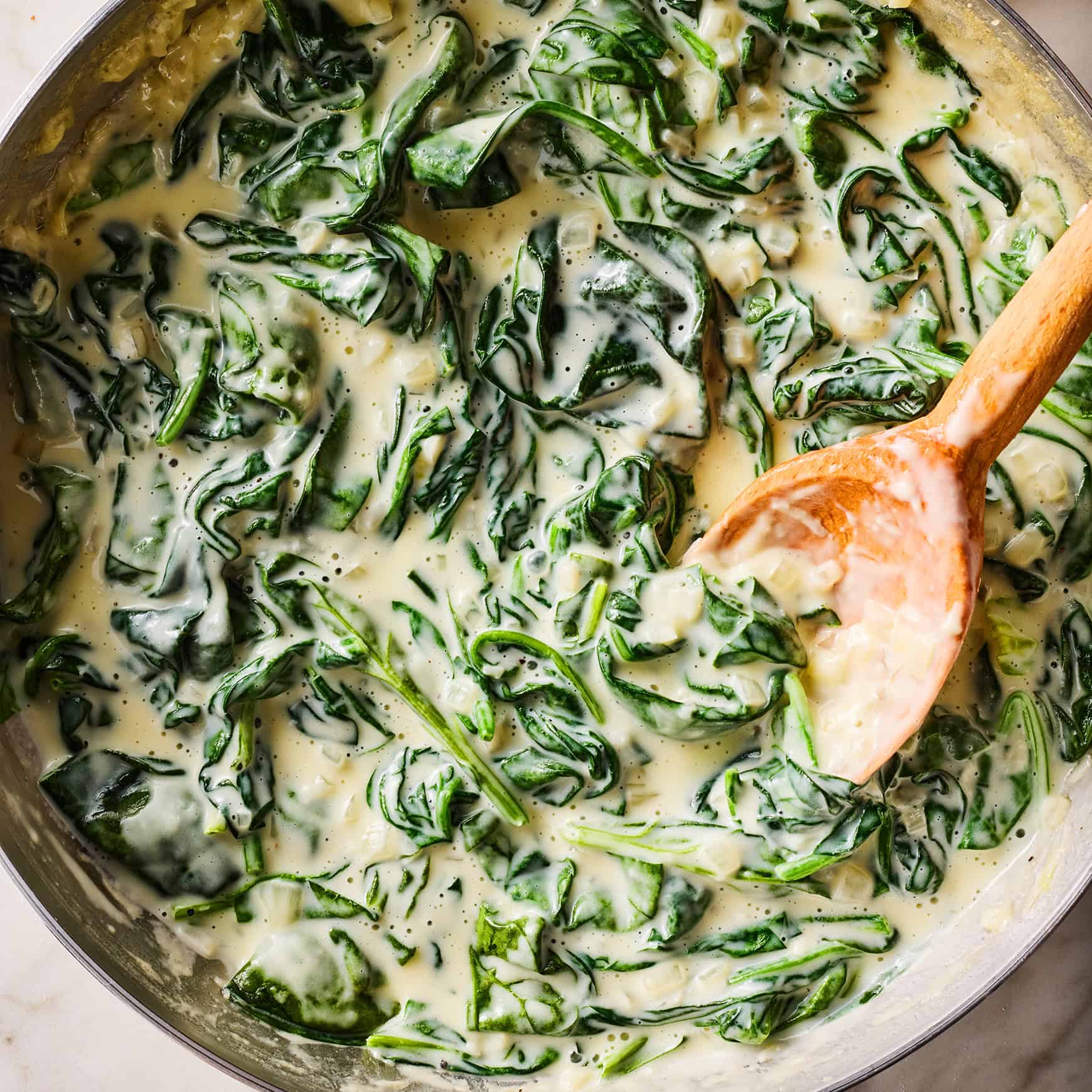 Creamed spinach
