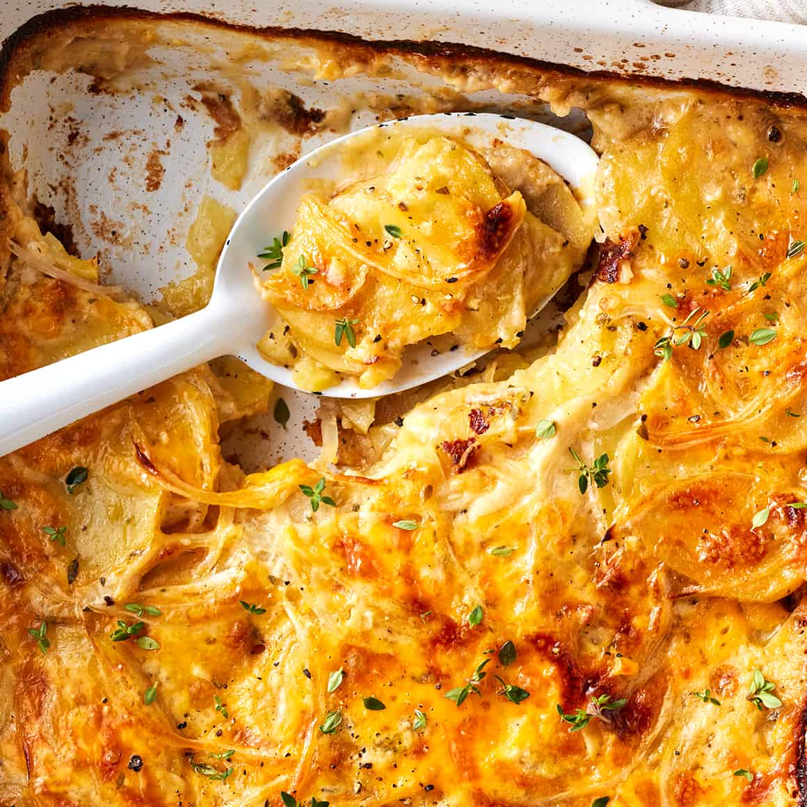 Cheesy scalloped potatoes (potatoes au gratin)