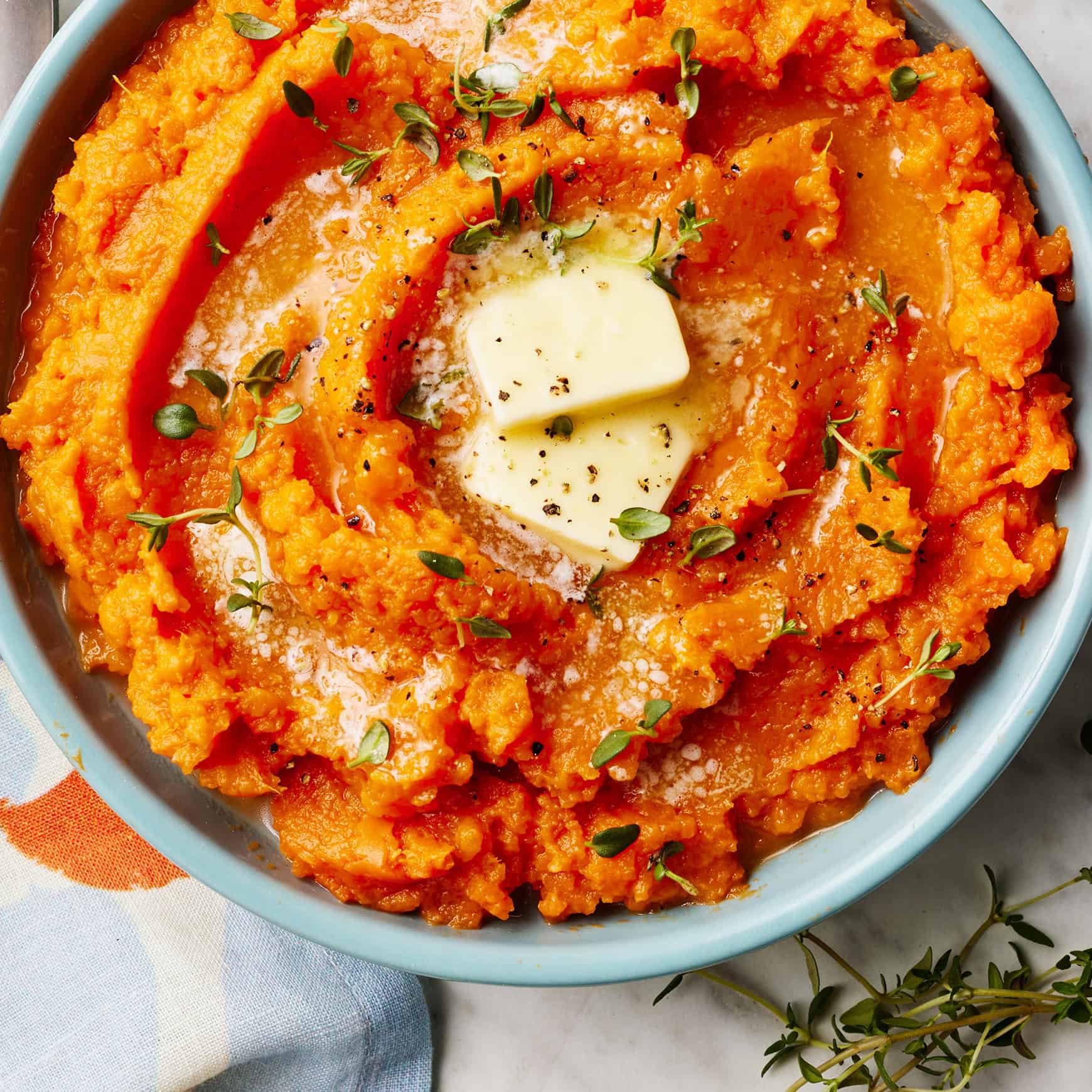 Mashed sweet potatoes