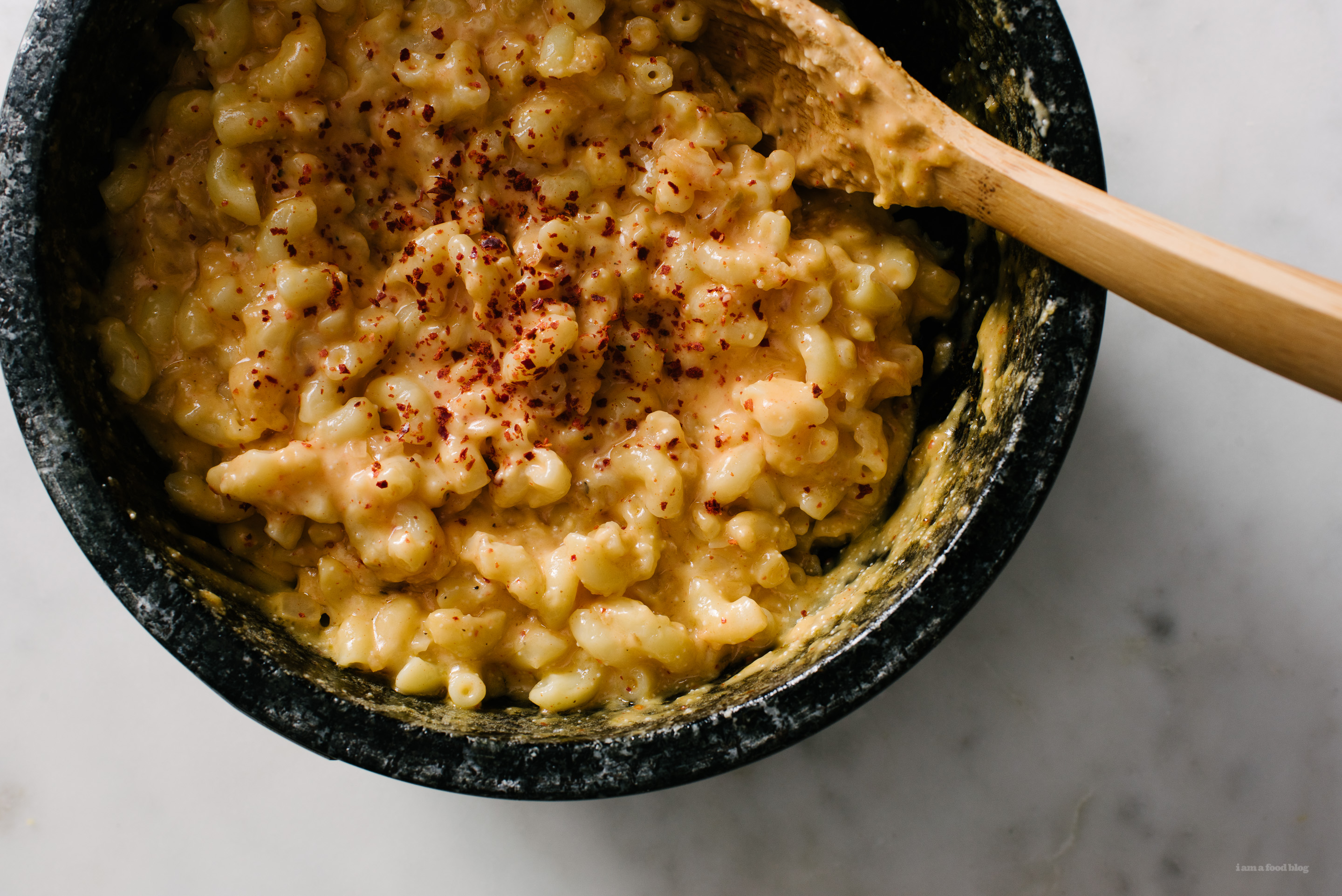 Mac and Kimcheese Dolsot Bibim-mac | www.iamafoodblog.com