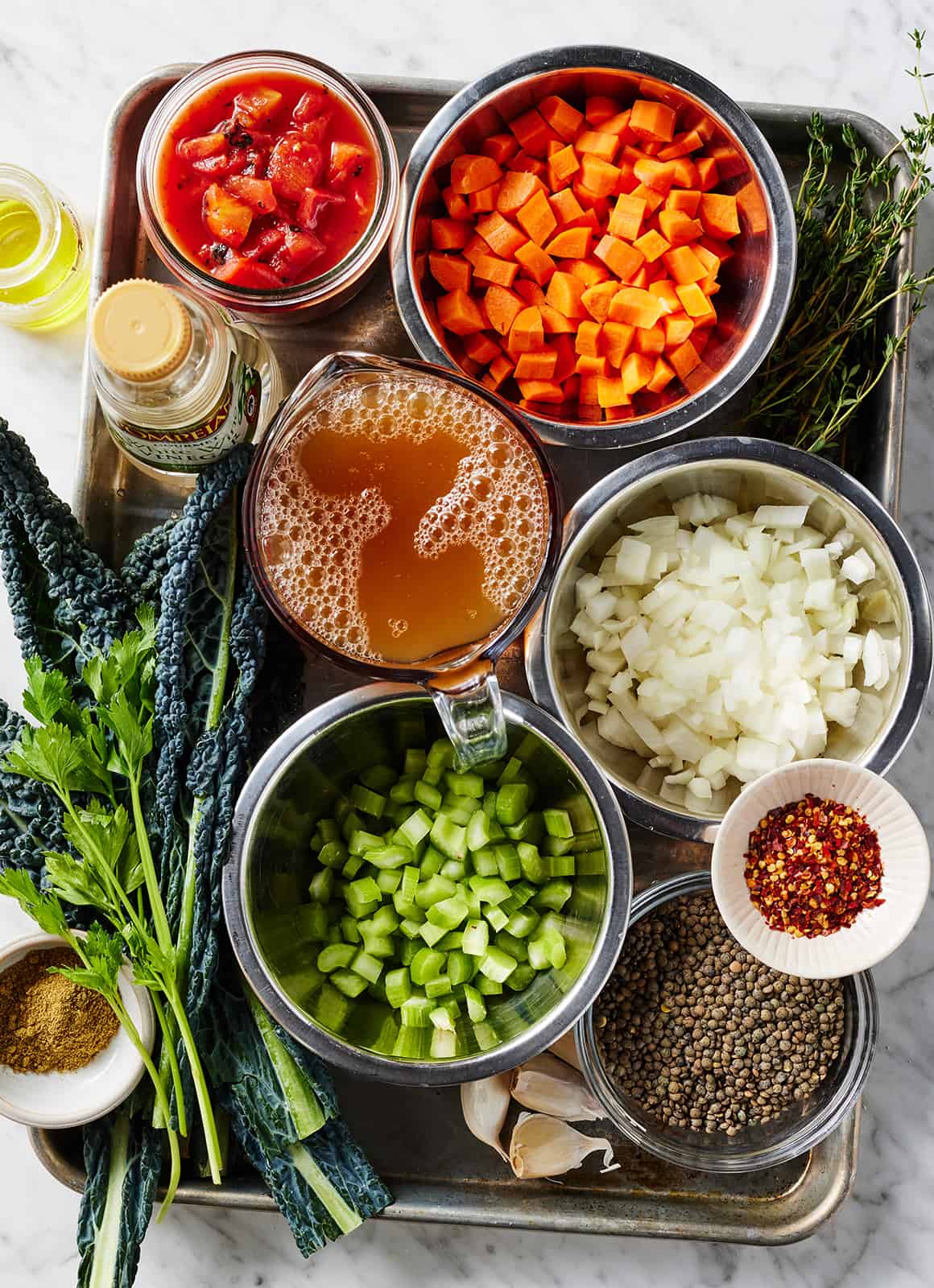 Lentil soup recipe ingredients