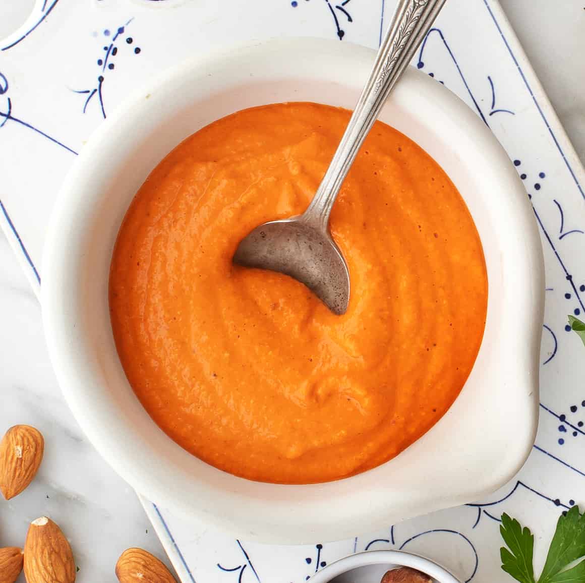 Vegan meal prep ideas - romesco sauce