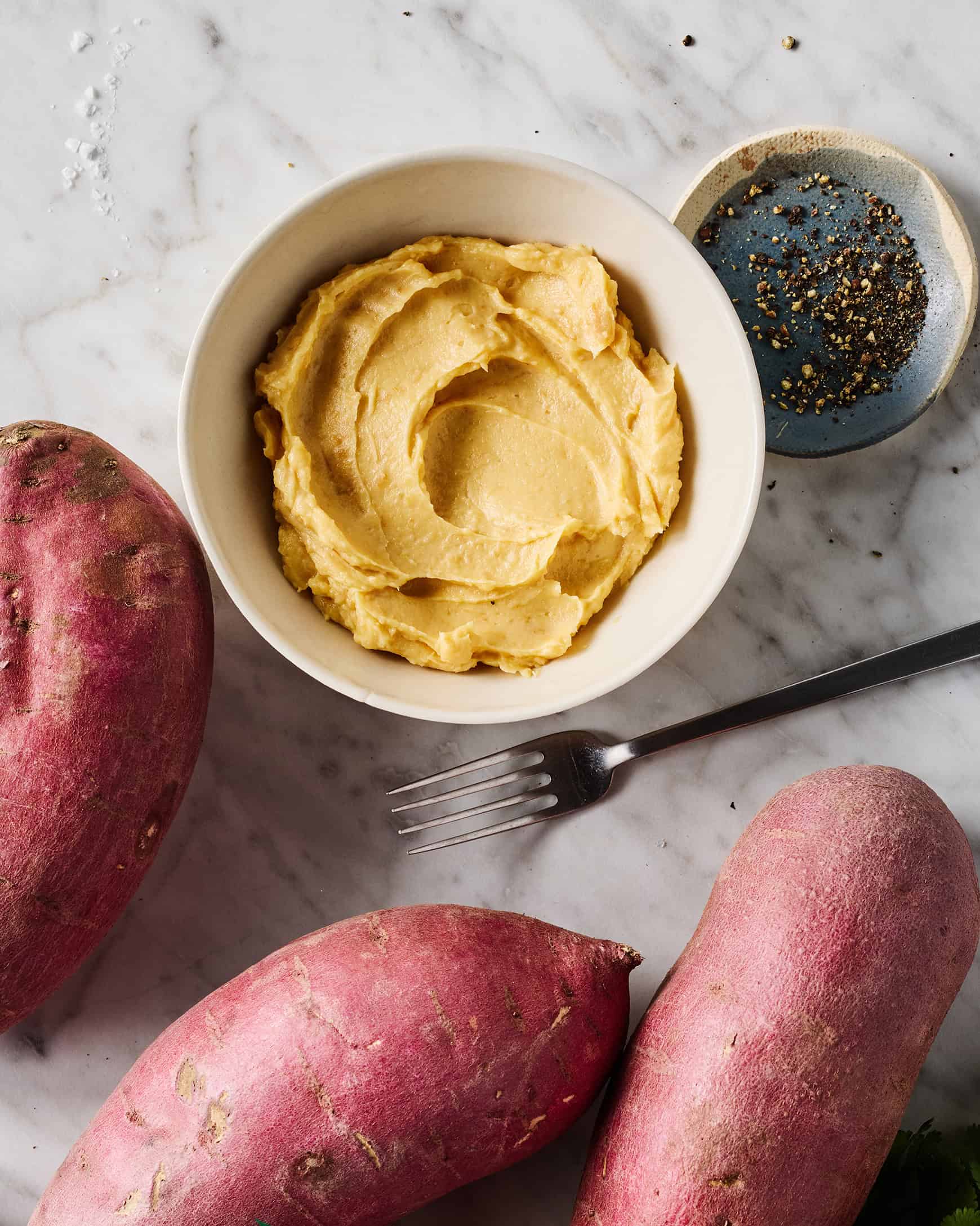 Miso butter next to sweet potatoes